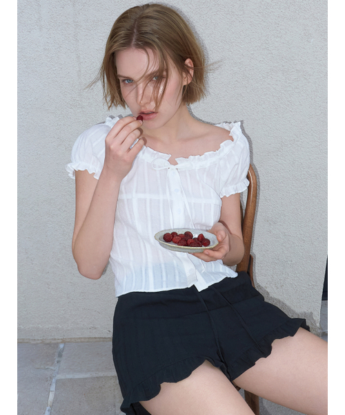 ETMON(エトモン)の「Frill Cotton Short Pants, Black(その他パンツ・レディース・その他・F)」の3枚目の写真