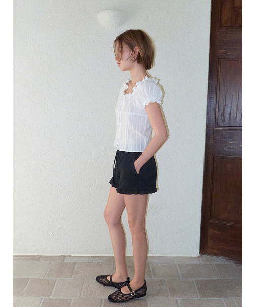 ETMON(エトモン)の「Frill Cotton Short Pants, Black(その他パンツ・レディース・その他・F)」の4枚目の写真