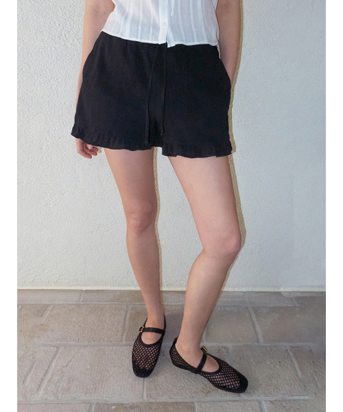 ETMON(エトモン)の「Frill Cotton Short Pants, Black(その他パンツ・レディース・その他・F)」の5枚目の写真