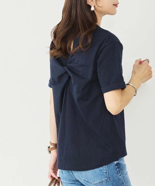 Sirin(シリン)の「バックデザインTシャツ(Tシャツ/カットソー・レディース・ネイビー/ホワイト・FREE)」の1枚目の写真