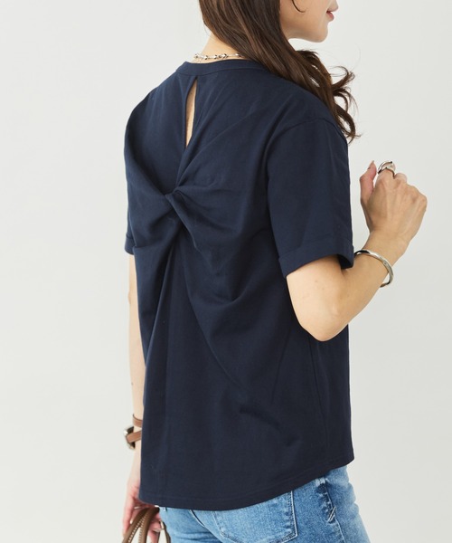 Sirin(シリン)の「バックデザインTシャツ(Tシャツ/カットソー・レディース・ネイビー/ホワイト・FREE)」の11枚目の写真