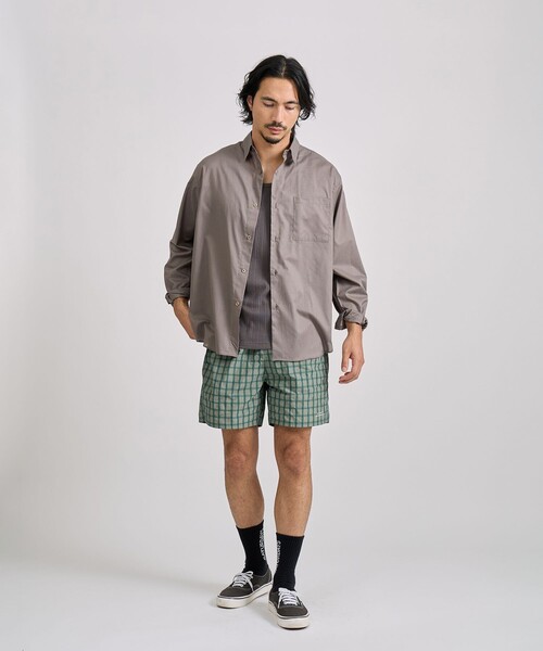 Saturdays NYC（サタデーズ ニューヨークシティ ）の「Crosby Lawn Cloth LS Shirt（シャツ/ブラウス・メンズ・ブラック/ミント/チャコールグレー・L/XL/S/M）」の4枚目の写真
