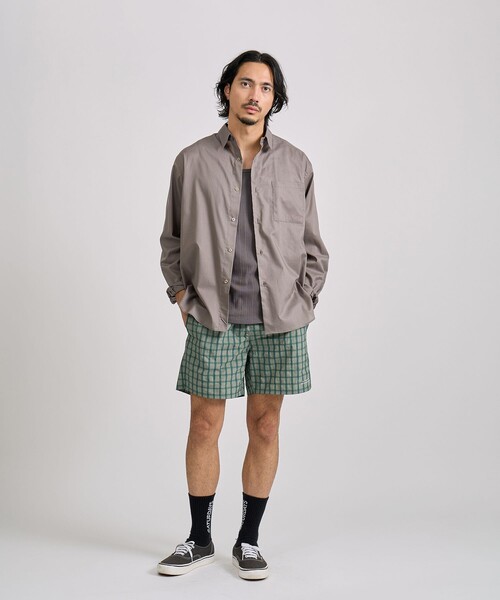 Saturdays NYC（サタデーズ ニューヨークシティ ）の「Crosby Lawn Cloth LS Shirt（シャツ/ブラウス・メンズ・ブラック/ミント/チャコールグレー・L/XL/S/M）」の5枚目の写真