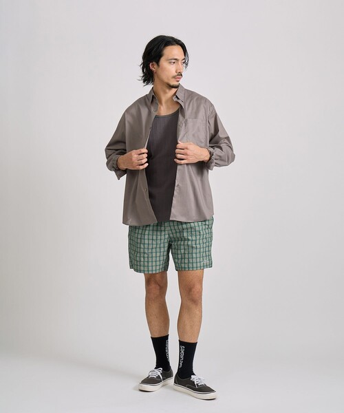 Saturdays NYC（サタデーズ ニューヨークシティ ）の「Crosby Lawn Cloth LS Shirt（シャツ/ブラウス・メンズ・ブラック/ミント/チャコールグレー・L/XL/S/M）」の6枚目の写真