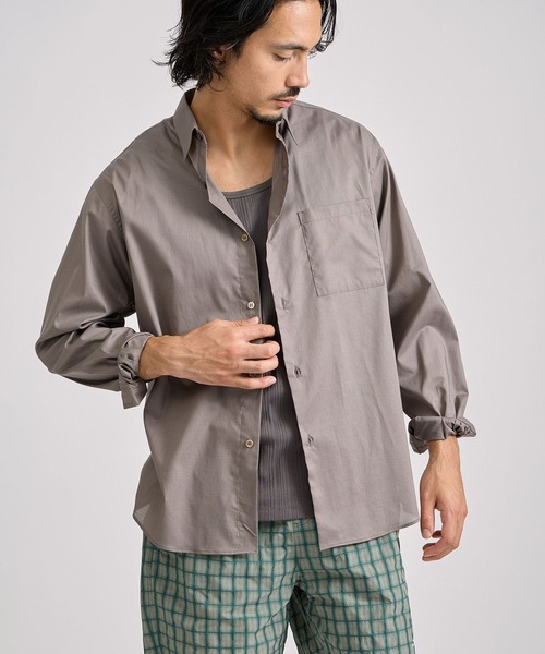 Saturdays NYC（サタデーズ ニューヨークシティ ）の「Crosby Lawn Cloth LS Shirt（シャツ/ブラウス・メンズ・ブラック/ミント/チャコールグレー・L/XL/S/M）」の2枚目の写真