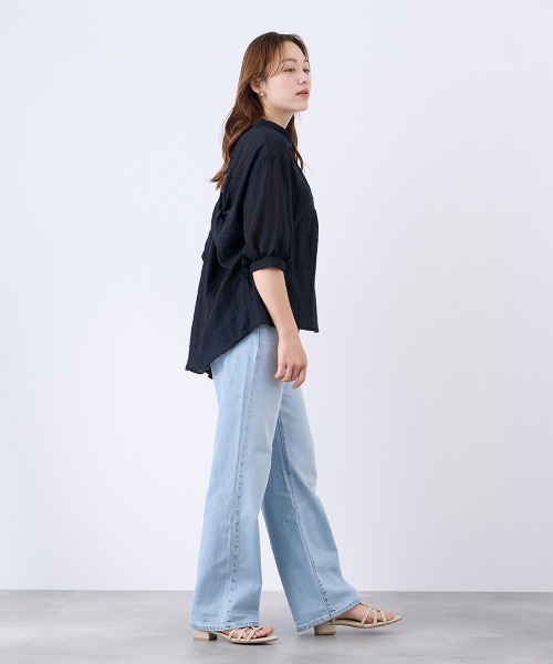 QUEENS COURT(クイーンズコート)の「ボイルシャンブレーバックコンシャスブラウス(シャツ/ブラウス・レディース・オフホワイト/ピンク/ブラック/ベージュ・M)」の11枚目の写真