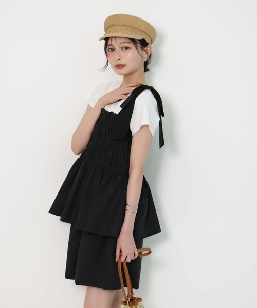 Apuweiser-riche（アプワイザーリッシェ）の「シャーリングキャミドッキングカットソー（Tシャツ/カットソー・レディース・ライトブルー/ブラック系その他2・2）」の6枚目の写真