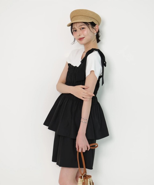 Apuweiser-riche（アプワイザーリッシェ）の「シャーリングキャミドッキングカットソー（Tシャツ/カットソー・レディース・ライトブルー/ブラック系その他2・2）」の7枚目の写真