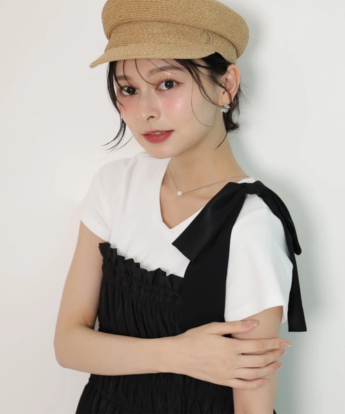 Apuweiser-riche（アプワイザーリッシェ）の「シャーリングキャミドッキングカットソー（Tシャツ/カットソー・レディース・ライトブルー/ブラック系その他2・2）」の9枚目の写真