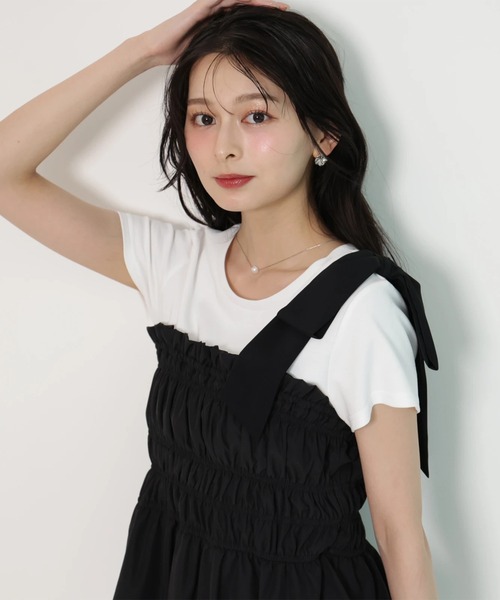 Apuweiser-riche（アプワイザーリッシェ）の「シャーリングキャミドッキングカットソー（Tシャツ/カットソー・レディース・ライトブルー/ブラック系その他2・2）」の17枚目の写真