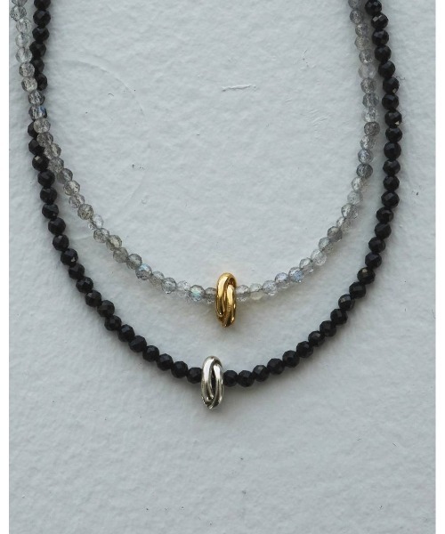 anuke(アンヌーク)の「Color Stone Necklace(ネックレス・レディース・アイボリー/ブラック・FREE)」の6枚目の写真