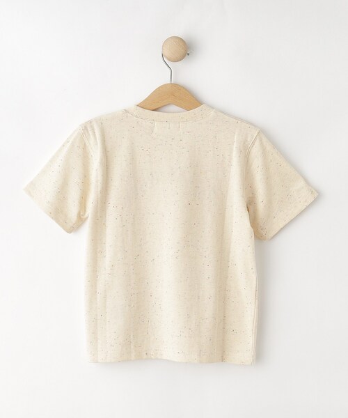 Dessin(デッサン)の「【リンクコーデ可/洗える】カラーネップロゴTシャツ(Tシャツ/カットソー・キッズ・ライトベージュ/ホワイト・10/14/12)」の4枚目の写真