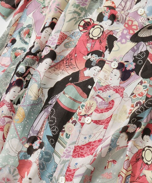 NIPOALOHA(ニポアロハ)の「【NIPOALOHA/二ポアロハ】SILK CUPRO SHORT SLEEVE ALOHA SHIRT〈MAIKO〉(シャツ/ブラウス・メンズ・ホワイト・2/3/4)」の2枚目の写真