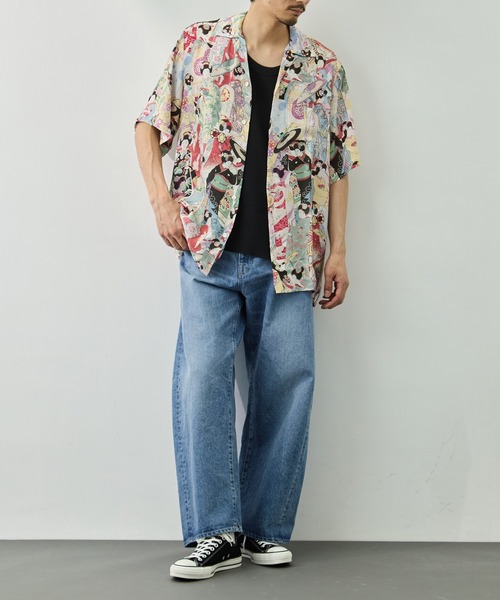 NIPOALOHA(ニポアロハ)の「【NIPOALOHA/二ポアロハ】SILK CUPRO SHORT SLEEVE ALOHA SHIRT〈MAIKO〉(シャツ/ブラウス・メンズ・ホワイト・2/3/4)」の6枚目の写真