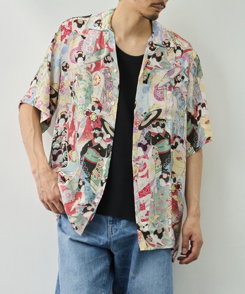NIPOALOHA(ニポアロハ)の「【NIPOALOHA/二ポアロハ】SILK CUPRO SHORT SLEEVE ALOHA SHIRT〈MAIKO〉(シャツ/ブラウス・メンズ・ホワイト・2/3/4)」の10枚目の写真