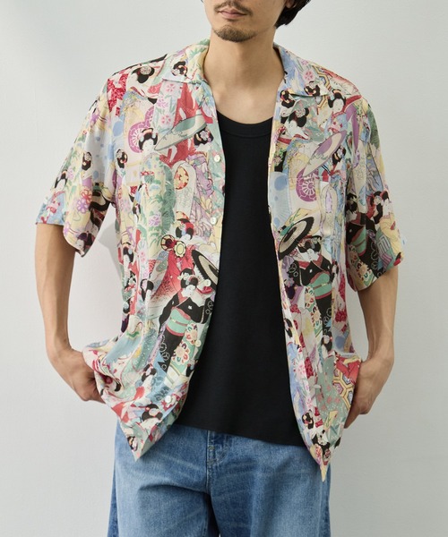 NIPOALOHA(ニポアロハ)の「【NIPOALOHA/二ポアロハ】SILK CUPRO SHORT SLEEVE ALOHA SHIRT〈MAIKO〉(シャツ/ブラウス・メンズ・ホワイト・2/3/4)」の9枚目の写真