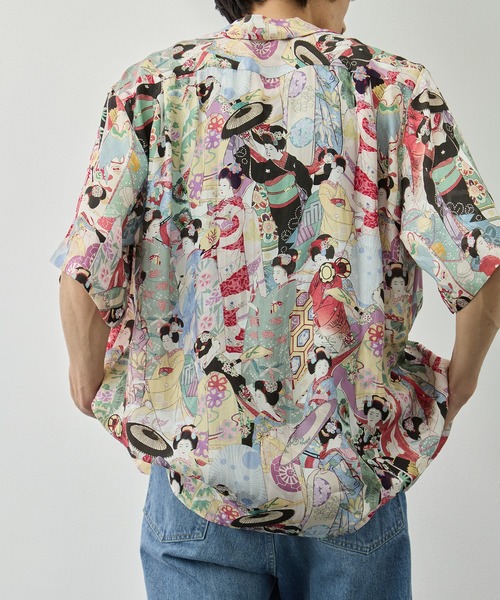 NIPOALOHA(ニポアロハ)の「【NIPOALOHA/二ポアロハ】SILK CUPRO SHORT SLEEVE ALOHA SHIRT〈MAIKO〉(シャツ/ブラウス・メンズ・ホワイト・2/3/4)」の7枚目の写真