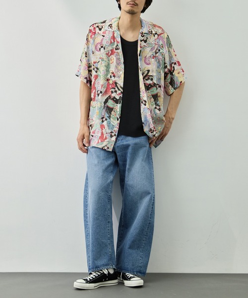 NIPOALOHA(ニポアロハ)の「【NIPOALOHA/二ポアロハ】SILK CUPRO SHORT SLEEVE ALOHA SHIRT〈MAIKO〉(シャツ/ブラウス・メンズ・ホワイト・2/3/4)」の5枚目の写真