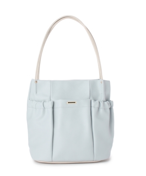 HusHusH（ハッシュアッシュ）の「多ポケットバルーントートバッグ（トートバッグ・レディース・ブルー系1/ブルー/グリーン/ホワイト・00）」の3枚目の写真