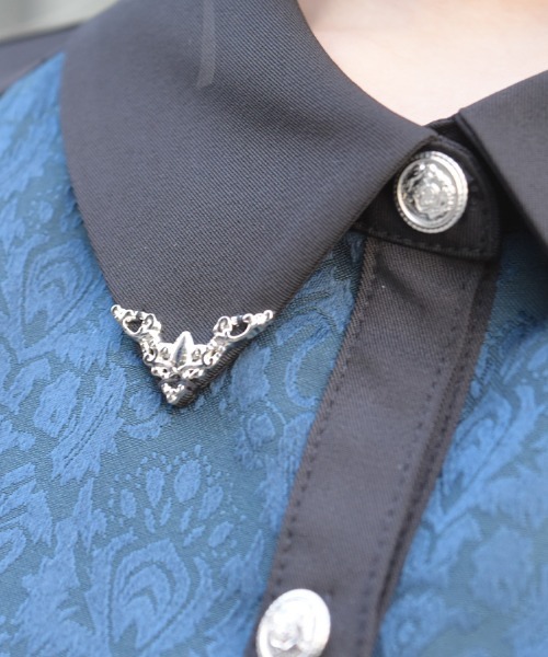 axes femme(アクシーズファム)の「【セットアップ対応】ジャガードブラウス(シャツ/ブラウス・レディース・ワイン/ダークグリーン/ネイビー・FREE)」の8枚目の写真