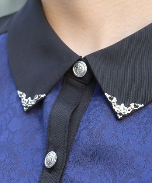 axes femme(アクシーズファム)の「【セットアップ対応】ジャガードブラウス(シャツ/ブラウス・レディース・ワイン/ダークグリーン/ネイビー・FREE)」の9枚目の写真