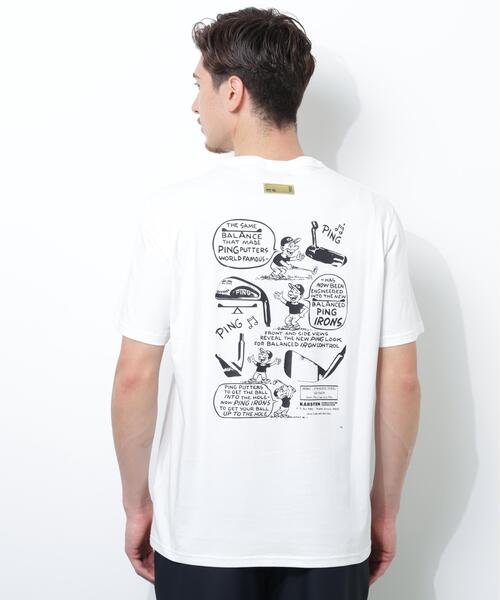 PING(ピン)の「【PING APPAREL】PEカノコTシャツ <GOLD> (MENS)(Tシャツ/カットソー・メンズ・ブラック/ホワイト/ベージュ・L/LL/LL1/M/S)」の2枚目の写真