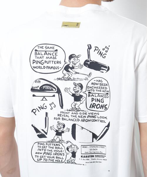 PING(ピン)の「【PING APPAREL】PEカノコTシャツ <GOLD> (MENS)(Tシャツ/カットソー・メンズ・ブラック/ホワイト/ベージュ・L/LL/LL1/M/S)」の7枚目の写真