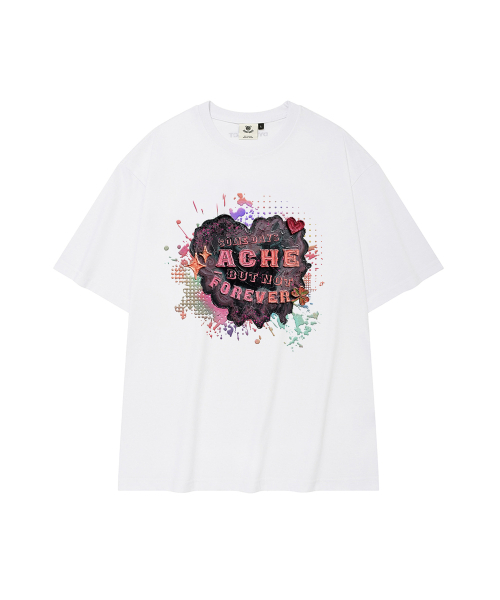 DYSFUNCT(ディスファンクト)の「VINTAGE HEART PATCH T-SHIRT(WHITE)(Tシャツ/カットソー・レディース・その他・SMALL/MEDIUM/LARGE)」の4枚目の写真