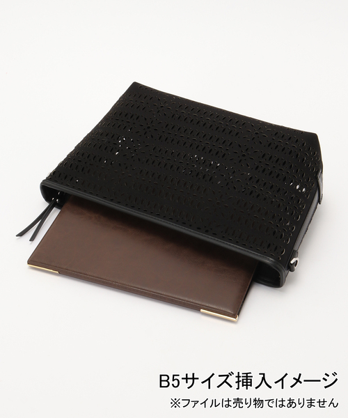 Spick & Span(スピックアンドスパン)の「GIANNI CHIARINI / ジャンニ キアリーニ MASHUP(ショルダーバッグ・レディース・ブラック・FREE)」の20枚目の写真