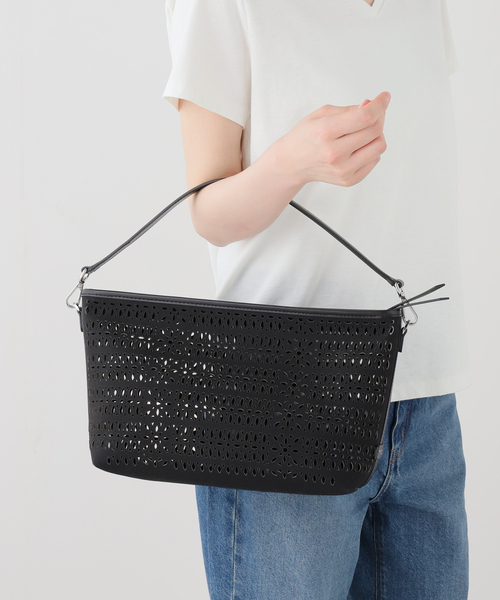 Spick & Span(スピックアンドスパン)の「GIANNI CHIARINI / ジャンニ キアリーニ MASHUP(ショルダーバッグ・レディース・ブラック・FREE)」の9枚目の写真