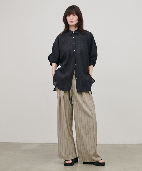 LARUTA(ラルータ)の「【LARUTA】パネル刺繍シャツ(シャツ/ブラウス・レディース・アイボリー/ブラウン/ブラック・FREE)」の18枚目の写真