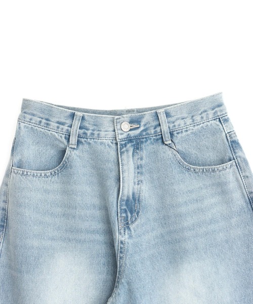 ANAP(アナップ)の「バレルレッグ デニムパンツ(デニムパンツ・レディース・ライトブルー/ライトグレー・S/M)」の15枚目の写真