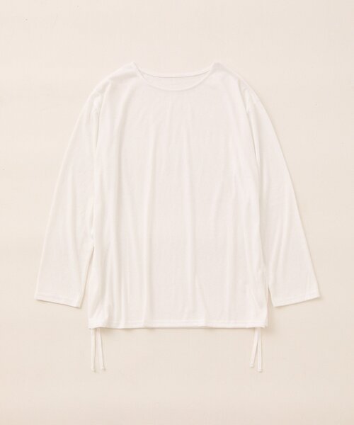 Omekashi(オメカシ)の「サイドドロストロンT(Tシャツ/カットソー・レディース・ブラック/オフホワイト/ブルー・FREE)」の5枚目の写真