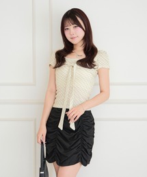 ALLuRing ChaRm | Sweet Check Puff Ribbon Blouse / スイートチェックパフリボンブラウス(シャツ/ブラウス)
