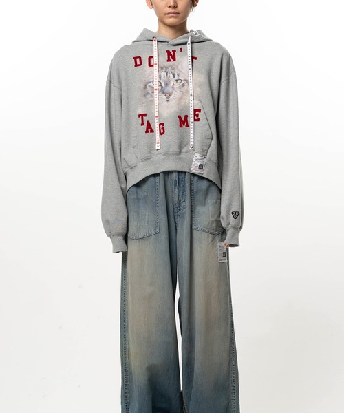 Maison MIHARA YASUHIRO（メゾンミハラヤスヒロ）の「Cat Printed Hoodie（パーカー・レディース・グレー/ホワイト/ブラック・36/38/40）」の3枚目の写真