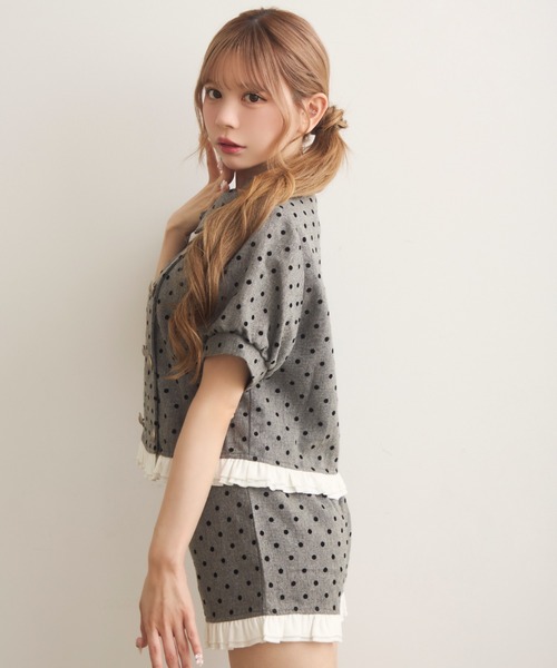 TITTY&CO.(ティティーアンドコー)の「ヘムラインフリルドットパンツ(その他パンツ・レディース・ライトグレー/チャコールグレー・FREE)」の18枚目の写真
