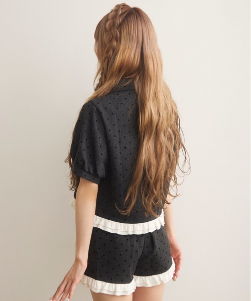 TITTY&CO.(ティティーアンドコー)の「ヘムラインフリルドットパンツ(その他パンツ・レディース・ライトグレー/チャコールグレー・FREE)」の13枚目の写真