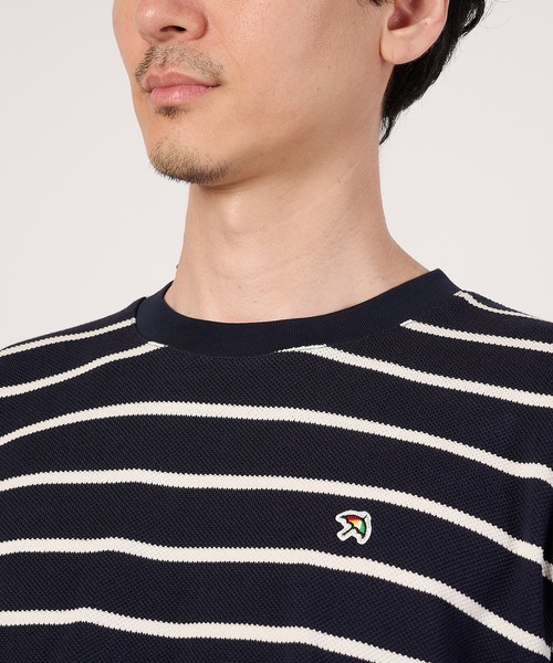 Arnold Palmer(アーノルドパーマー)の「カノコボーダー クルーネック Tシャツ(Tシャツ/カットソー・メンズ・ネイビー/ブラック/カーキ・LL/L/M)」の11枚目の写真