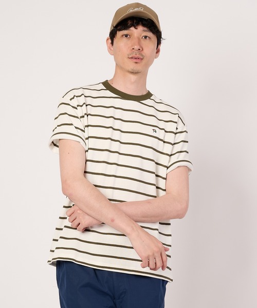 Arnold Palmer(アーノルドパーマー)の「カノコボーダー クルーネック Tシャツ(Tシャツ/カットソー・メンズ・ネイビー/ブラック/カーキ・LL/L/M)」の5枚目の写真
