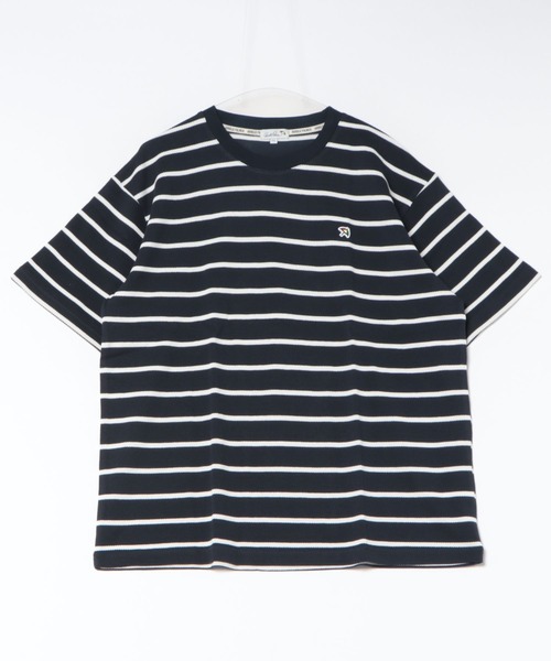 Arnold Palmer(アーノルドパーマー)の「カノコボーダー クルーネック Tシャツ(Tシャツ/カットソー・メンズ・ネイビー/ブラック/カーキ・LL/L/M)」の16枚目の写真