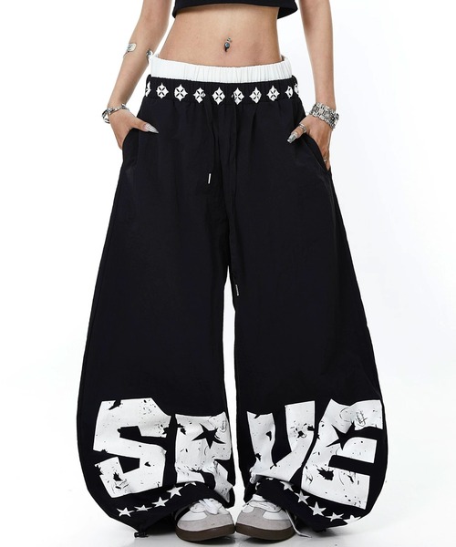 mushwear(マッシュウェア)の「ナイロンワイドバギーパンツ(その他パンツ・メンズ・ブラック/ブルー・MEDIUM/LARGE/X-LARGE/SMALL)」の1枚目の写真