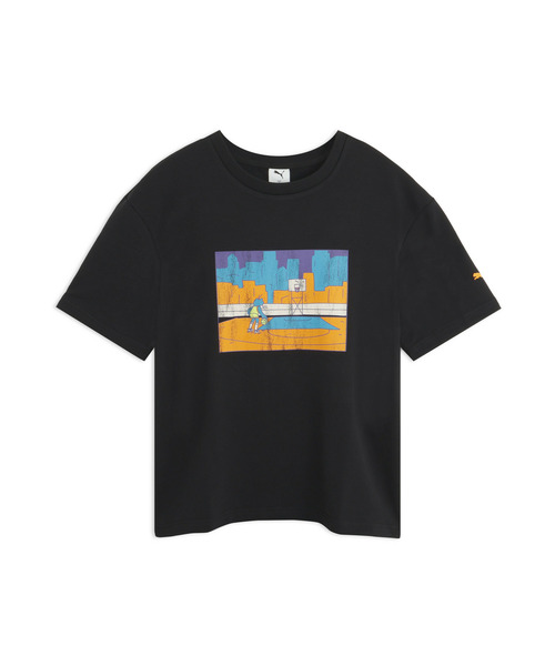 PUMA(プーマ)の「PUMA プーマ メンズ ESS エレベーテッド MX ベビーテリー 半袖 Tシャツ(Tシャツ/カットソー・メンズ・ホワイト/ブラック・SMALL/X-LARGE/LARGE/MEDIUM/XX-LARGE)」の2枚目の写真