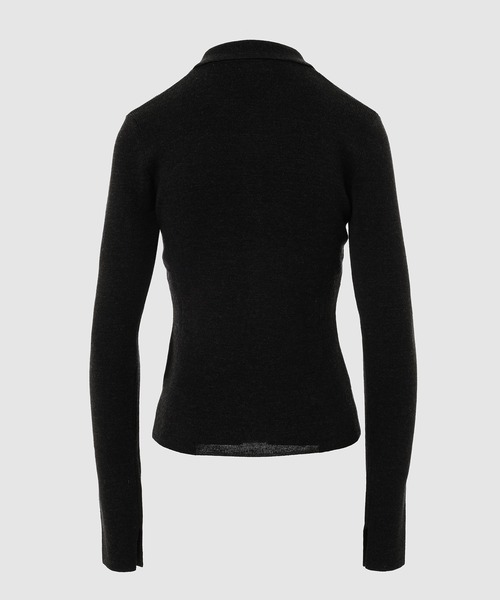 GANNI（ガニー）の「Mini Ribbed Merino Polo（ポロシャツ・レディース・ホワイト系その他・S/M）」の2枚目の写真