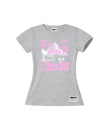 DESERT セミクロップ 半袖Tシャツ [グレー メランジ]