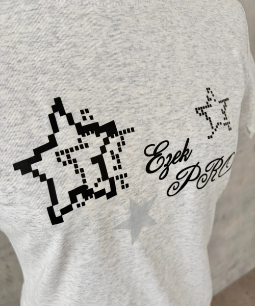 LADY LIKE(レディライク)の「スターロゴプリント半袖Tシャツ(Tシャツ/カットソー・レディース・ライトグレー/ホワイト/サックスブルー・M)」の12枚目の写真