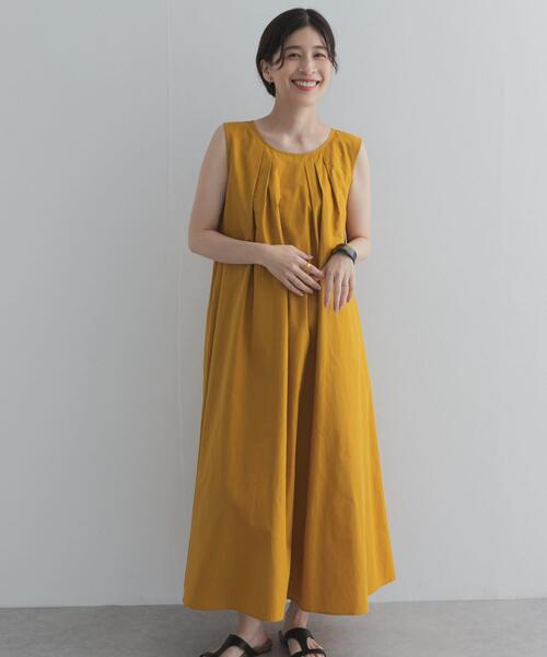 URBAN RESEARCH DOORS(アーバンリサーチドアーズ)の「フロントタックノースリーブワンピース(ワンピース・レディース・ネイビー/グリーン/マスタード・FREE)」の13枚目の写真