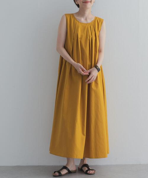 URBAN RESEARCH DOORS(アーバンリサーチドアーズ)の「フロントタックノースリーブワンピース(ワンピース・レディース・ネイビー/グリーン/マスタード・FREE)」の12枚目の写真