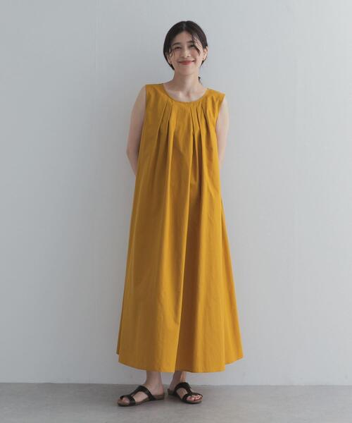 URBAN RESEARCH DOORS(アーバンリサーチドアーズ)の「フロントタックノースリーブワンピース(ワンピース・レディース・ネイビー/グリーン/マスタード・FREE)」の11枚目の写真