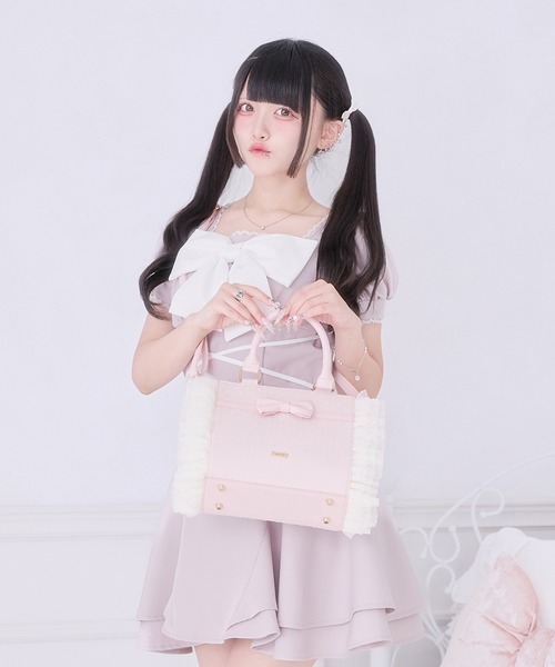 Pal elfy(パルエルフィー)の「ドットチュールリボン姫痛バ(ショルダーバッグ・レディース・ピンク/ブラック・フリー)」の15枚目の写真