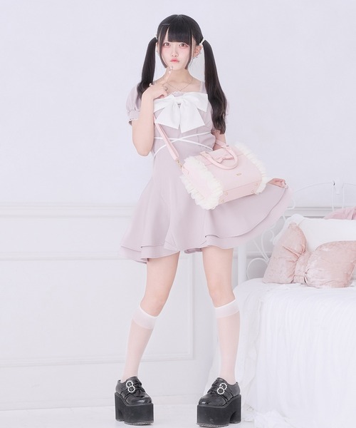 Pal elfy(パルエルフィー)の「ドットチュールリボン姫痛バ(ショルダーバッグ・レディース・ピンク/ブラック・フリー)」の17枚目の写真